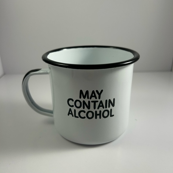 Enamel Mug White with Black Rim - Picture 2 of 5